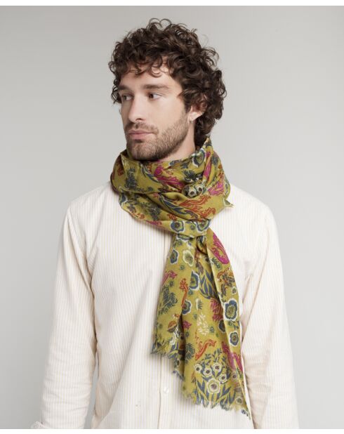 Echarpe en laine Swainston gold - 70x180 cm