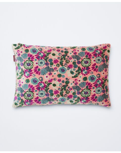 Cojín Molly de terciopelo coral - 56x35 cm