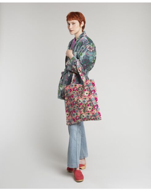 Sac en coton Molly coral - 41x44 cm