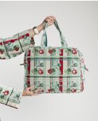 Sac Weekend en VeloursDundee sauge - 47x34x18 cm