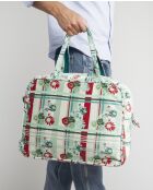 Sac Weekend en VeloursDundee sauge - 47x34x18 cm