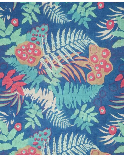 Sciarpa in lana blu Fern - 90x90 cm