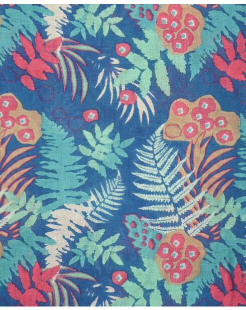 Sciarpa in lana blu Fern - 90x90 cm