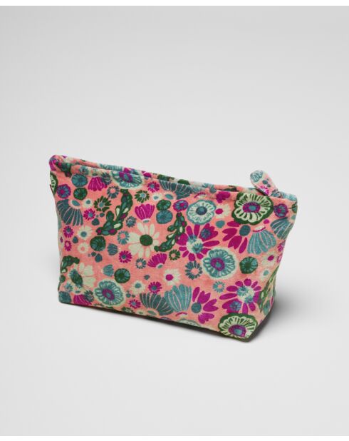 Samtbeutel Molly Korallenrot aus Baumwolle, 35 x 19 x 13 cm