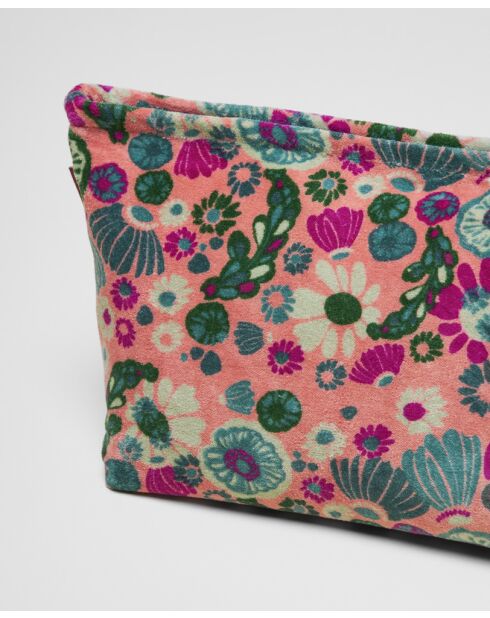 Samtbeutel Molly Korallenrot aus Baumwolle, 35 x 19 x 13 cm