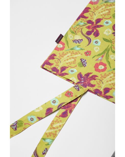 Sac cabas en velours de coton Iris gold - 39x40 cm