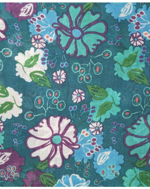 Echarpe en laine Cosmos teal - 70x180 cm