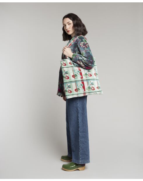 Sac en coton Dundee sauge - 41x44 cm