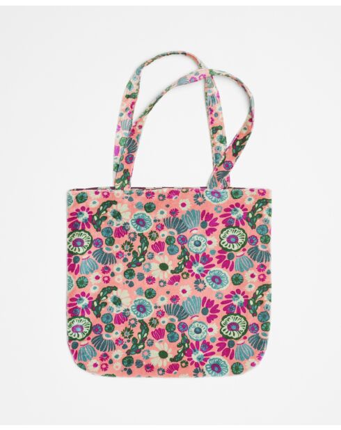 Molly koraalkleurige katoenen draagtas voor tante - 39x34 cm