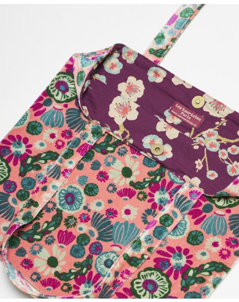 Molly koraalkleurige katoenen draagtas voor tante - 39x34 cm