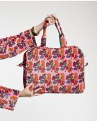 Sac Weekend en VeloursSplit pink - 45x34x18 cm