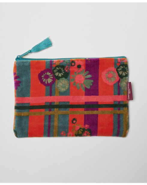 Dundee oranje katoenen fluwelen etui - 22x24 cm