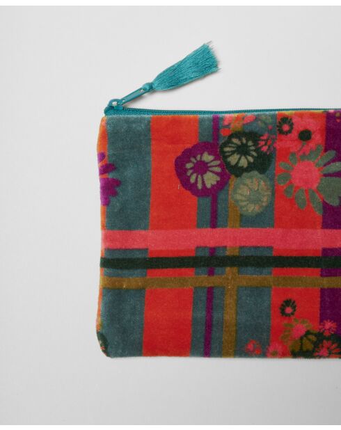 Dundee oranje katoenen fluwelen etui - 22x24 cm