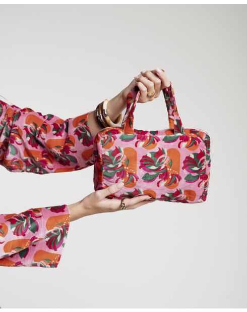 Sac en coton Split pink -27x16x9 cm