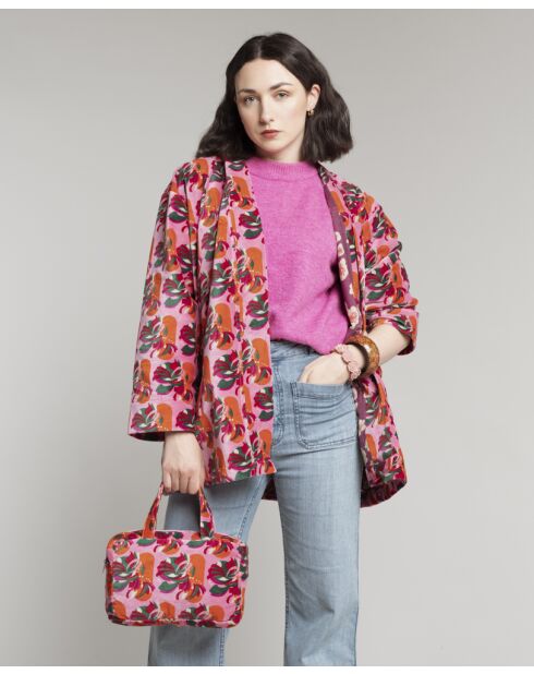 Sac en coton Split pink -27x16x9 cm