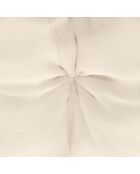 Poltrona da giardino Lois in rattan e cuscino ecru - 85x90x74,5 cm