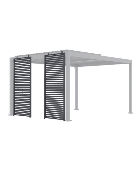 Set mit 2 Rollos für Marina- und graue bioklimatische Pergolen — 85 x 2 x 210 cm