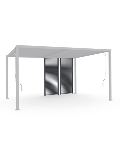 Set mit 2 Rollos für Marina- und graue bioklimatische Pergolen — 85 x 2 x 210 cm