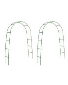 Set aus 2 abgerundeten grünen Gartenbögen - 150x40x 235 cm