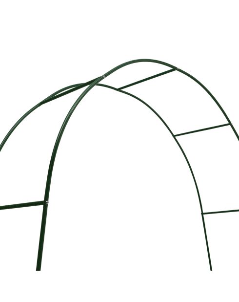 Set aus 2 abgerundeten grünen Gartenbögen - 150x40x 235 cm