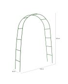 Set aus 2 abgerundeten grünen Gartenbögen - 150x40x 235 cm