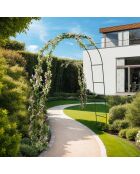 Set aus 2 abgerundeten grünen Gartenbögen - 150x40x 235 cm