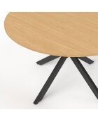 Milazzo runder Gartentisch in schwarzer Holzoptik — 120 x 120 x 76 cm