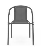 Set de 6 sillas de jardín apilables grises Delma - 54x62x77 cm