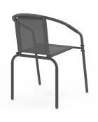 Set de 6 sillas de jardín apilables grises Delma - 54x62x77 cm