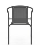 Set de 6 sillas de jardín apilables grises Delma - 54x62x77 cm
