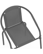 Set de 6 sillas de jardín apilables grises Delma - 54x62x77 cm