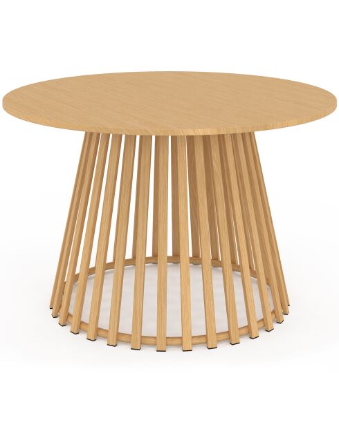 Ensemble repas Hortensia 6 places métal effet bois beige