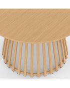 Ensemble repas Hortensia 6 places métal effet bois beige