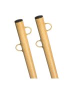 Set mit 2 verstellbaren Pfosten für Sonnensegel in Holzoptik — D.3.2xH.220 cm