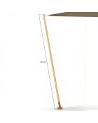 Set mit 2 verstellbaren Pfosten für Sonnensegel in Holzoptik — D.3.2xH.220 cm