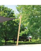 Set mit 2 verstellbaren Pfosten für Sonnensegel in Holzoptik — D.3.2xH.220 cm