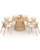 Hortensia ronde houten tuintafel - 120x120x75 cm