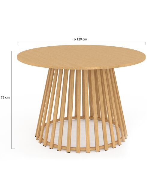 Hortensia ronde houten tuintafel - 120x120x75 cm