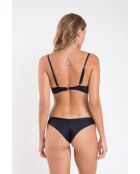 Schwarzes Crispy Touch schwarzes Bikinioberteil