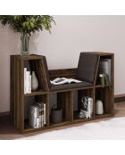Bücherregal Livora aus Nussbaumholz - 103x63x30 cm