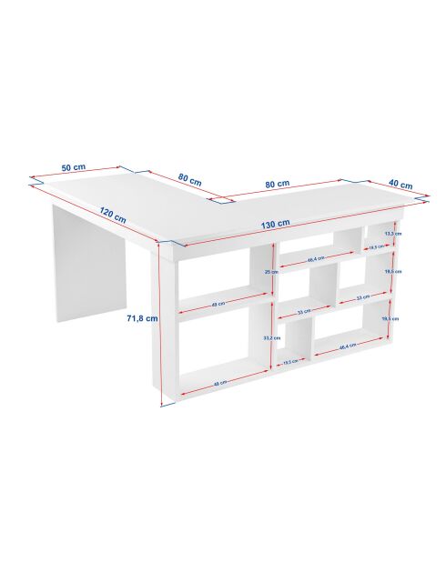 Scrivania Vesper antracite/pino atlantico - 130x72x120 cm