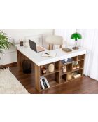 Bureau Vesper Noyer/Blanc - 130x72x120 cm