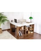 Bureau Vesper Noyer/Blanc - 130x72x120 cm