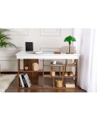 Bureau Vesper Noyer/Blanc - 130x72x120 cm