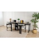 Bureau double Anthracite/Noir - 240x74x60 cm