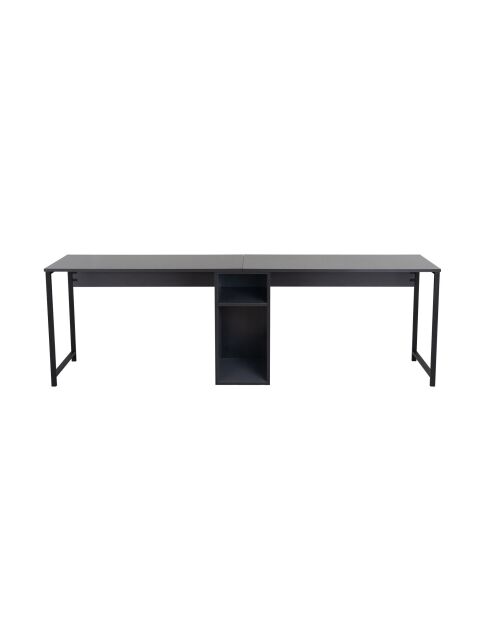 Bureau double Anthracite/Noir - 240x74x60 cm