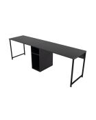 Bureau double Anthracite/Noir - 240x74x60 cm