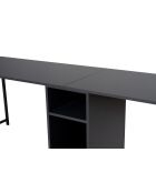 Bureau double Anthracite/Noir - 240x74x60 cm