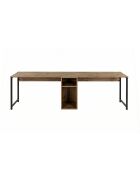 Bureau double Pin de l'Atlantique/Noir - 240x74x60 cm