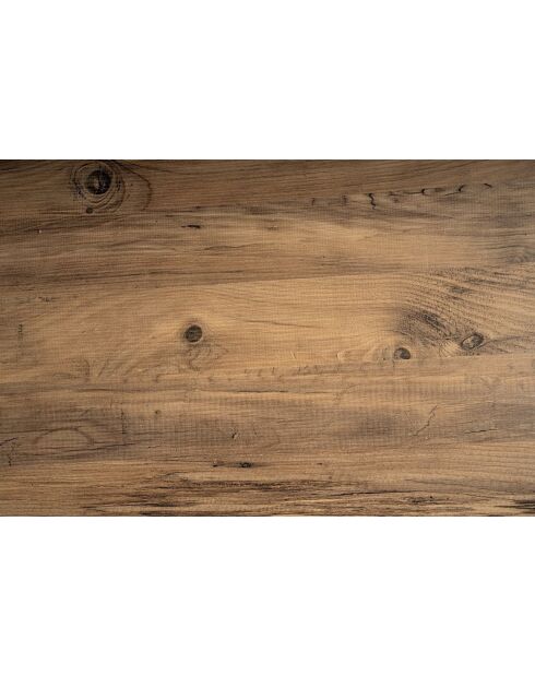 Bureau double Pin de l'Atlantique/Noir - 240x74x60 cm